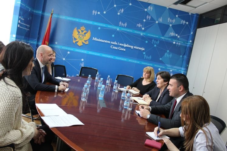 Susret ministra rada i socijalnog staranja Zorice Kovačević sa šefom predstavništva UNICEF-a, Bendžaminom Perksom