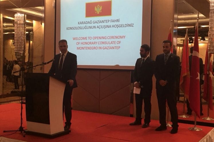 Saopštenje: Otvoren počasni konzulat Crne Gore u Gaziantepu, Republika Turska
