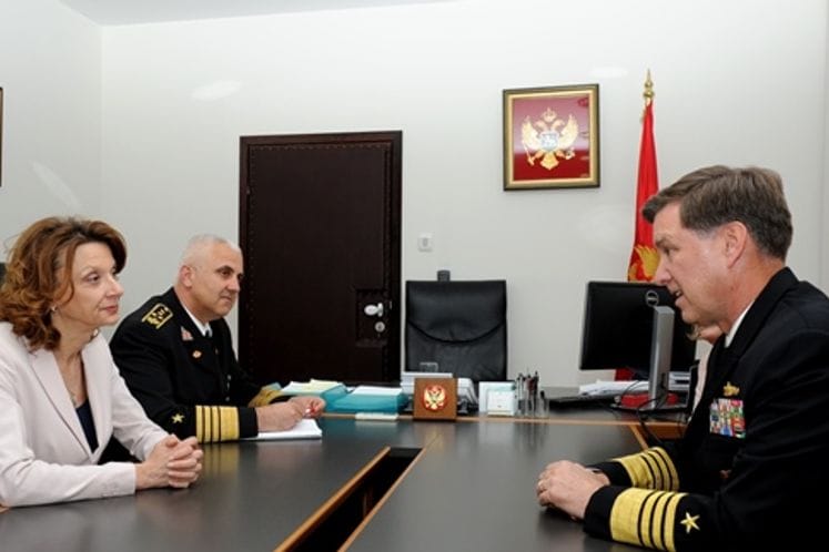 Susret ministra Pejanović-Đurišić sa komandantom Komande savezničkih združenih snaga u Napulju admiralom Fergusonom