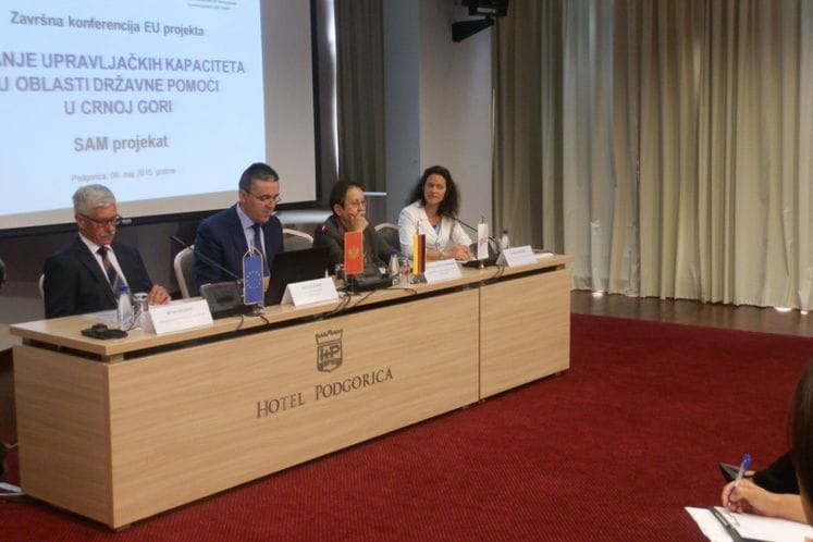 SAOPŠTENJE: Održana završna konferencija SAM projekta “Jačanje upravljačkih kapaciteta u oblasti državne pomoći u Crnoj Gori