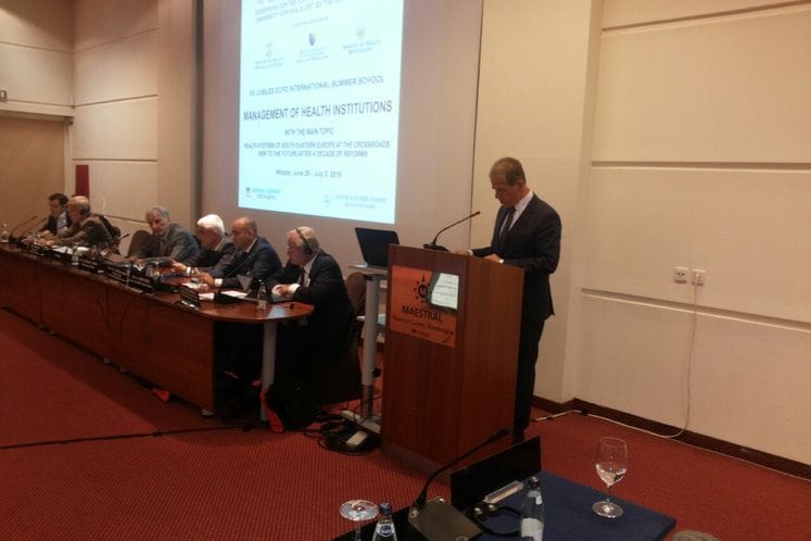 Izlaganje ministra Šegrta na XX ECPD Međunarodnoj ljetnjoj školi zdravstvenog menadžmenta u Miločeru