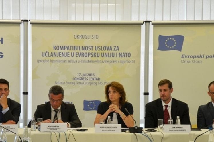 Ministar Pejanović- Đurišić učestvovala na okruglom stolu: „Kompatibilnost uslova za učlanjenje u Evropsku uniju i NATO“