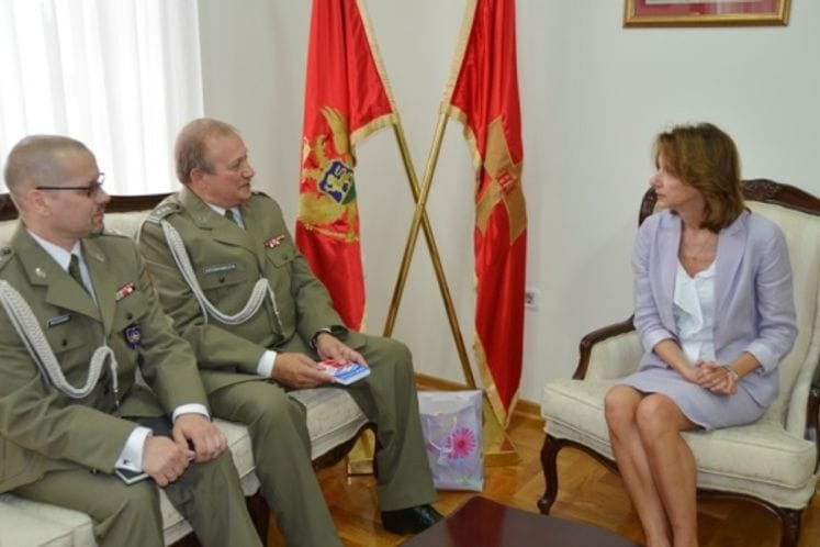 Prijem poljskih vojnih izaslanika kod ministra odbrane prof. dr Milice Pejanović-Đurišić