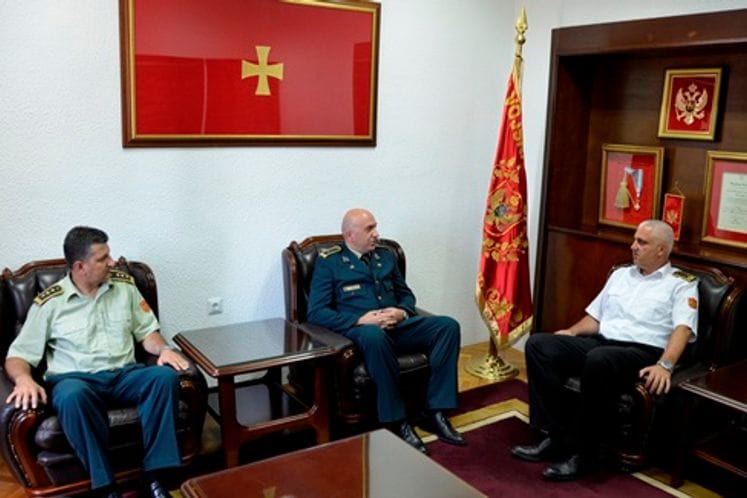 Načelnik Generalštaba VCG admiral Samardžić primio majora Miličića koji će biti upućen u misiju EUTM u Maliju