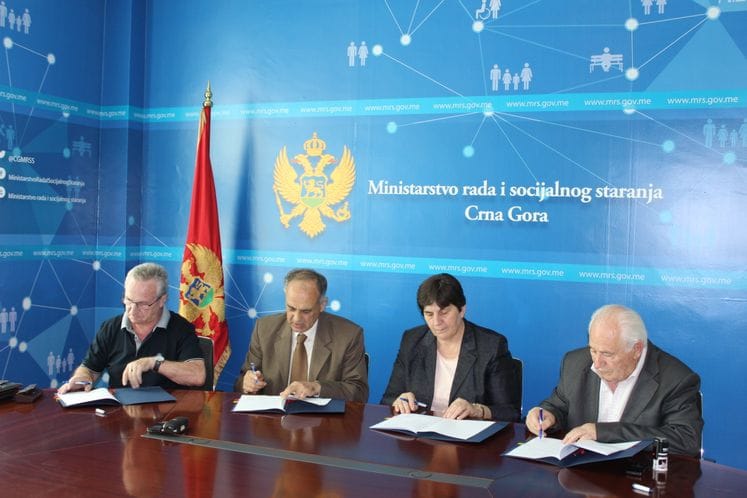 Potpisan Memorandum o saradnji Ministarstva rada i socijalnog staranja Crne Gore, Fonda PIO Crne Gore, Saveza uduženja penzionera Crne Gore i Saveza udruženja boraca NOR-a i antifašista Crne Gore