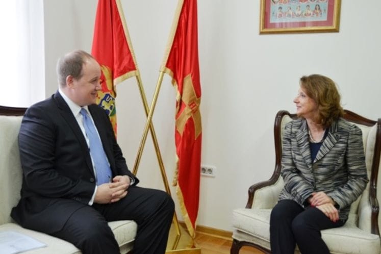 Pejanović Đurišić primila u posjetu novoimenovanog ambasadora Republike Estonije, Daniela Erika Šaera