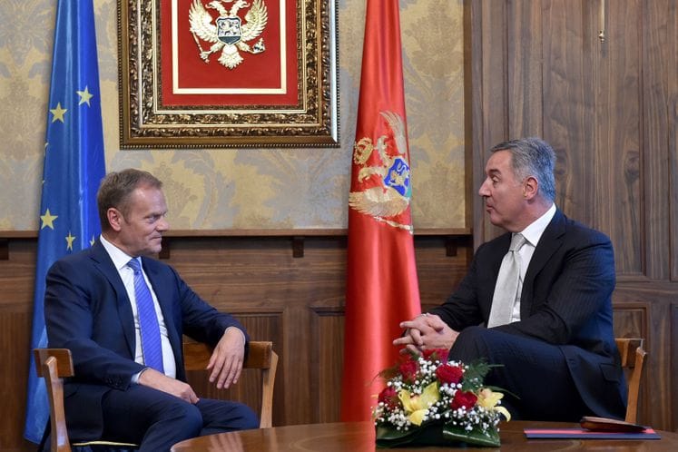 Razgovori Đukanović - Tusk: Uspjeh CG je dokaz da ništa nije lako, ali je moguće