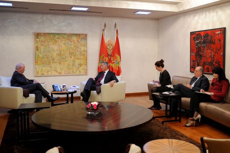 PM Đukanović meets Dutch Ambassador Hendrik van den Dool