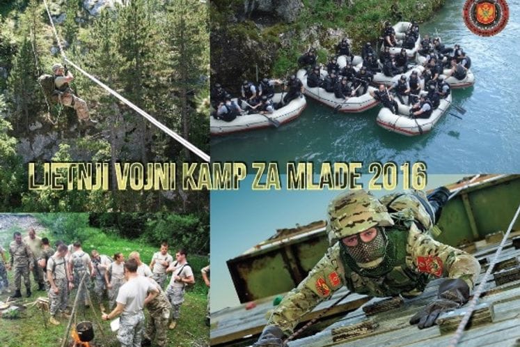 Sjutra u kasarni u Danilovgradu svečano otvaranje Ljetnjeg vojnog kampa za mlade