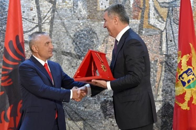 Prime Minister Đukanović hosts Speaker of Parliament of Albania Ilir Meta