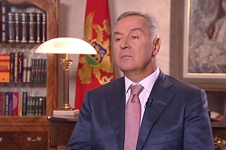 Prime Minister Milo Đukanović gives interview to Belgrade-based television B92