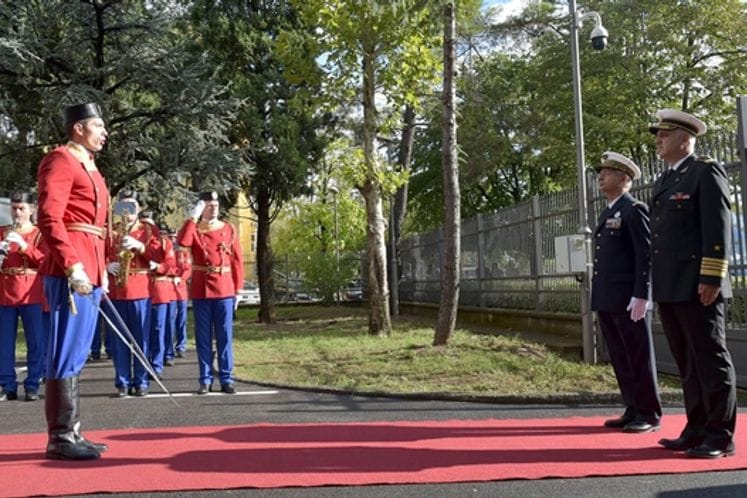 Komandant NATO Savezničke komande za transformaciju general Denis Mersije kod admirala Samardžića