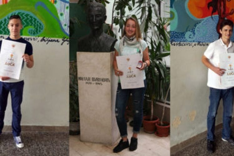 MNE Magazin: PREDSTAVLJAMO ĐAKE GENERACIJE: Milica, Vuk i Miloš nagrađeni za izvanredan uspjeh