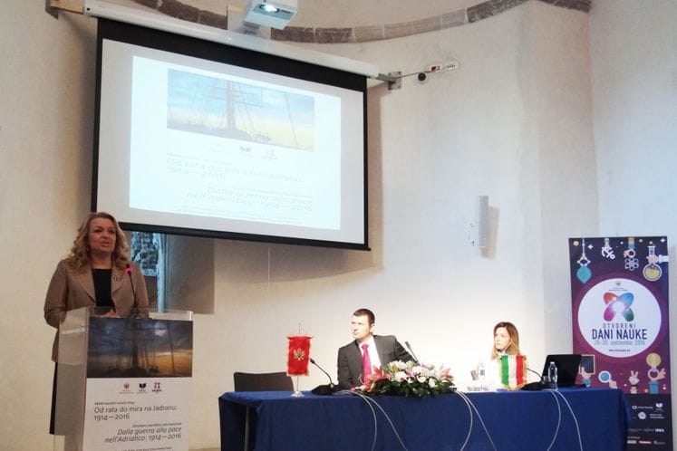 Ministarka Vlahović otvorila Međunarodni naučni skup: „Od rata do mira na Jadranu: 1914-2016“ Renomirani naučnici iz Crne Gore, Italije i San Marina danas u Kotoru