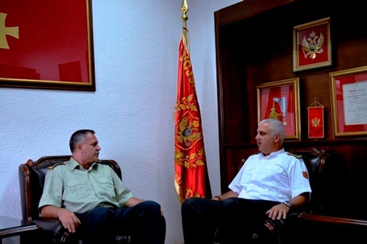 Admiral Samardžić primio majora Ađina koji se vratio iz misije „EUTM Mali“