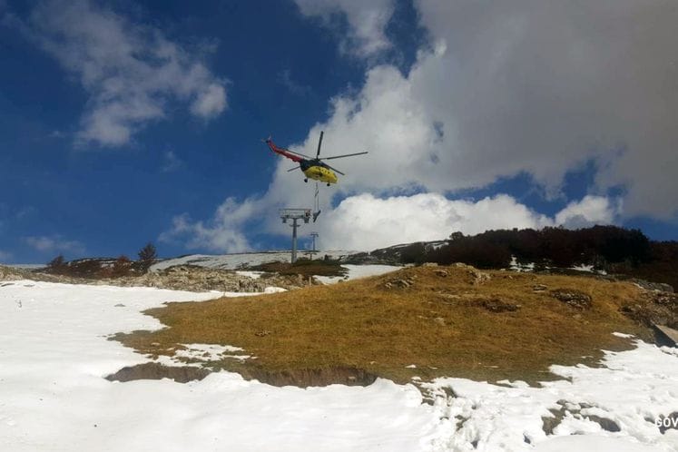 First columns of six-seat cableway installed at location "Kolašin 1600"