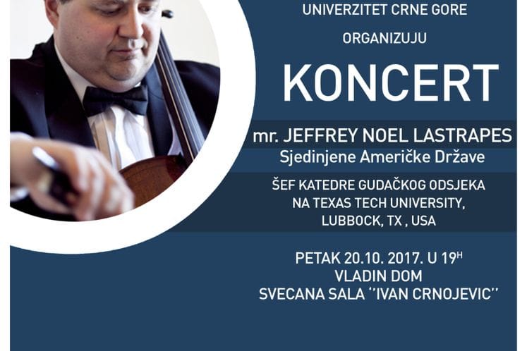 Koncert i majstorska radionica američkog violončeliste Jeffrey Noel Lastrapesa