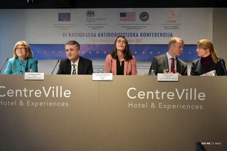Ministar Nuhodžić na Antikorupcijskoj konferenciji MANS-a: Iskorake smo napravili, pozivam medije i civilni sektor na partnerstvo zasnovano na povjerenju u institucije