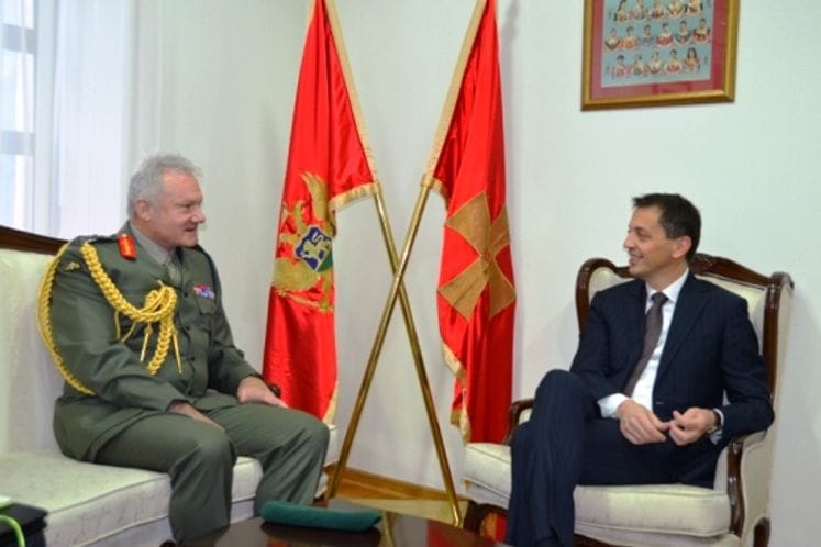 Bošković with General Messenger: exceptional cooperation between Montenegro and the Great Britain in the field of defence