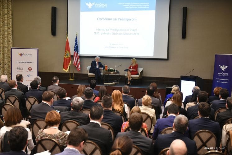 Premijer Duško Marković u AmChamu: Potrebno unapređivati poslovni ambijent