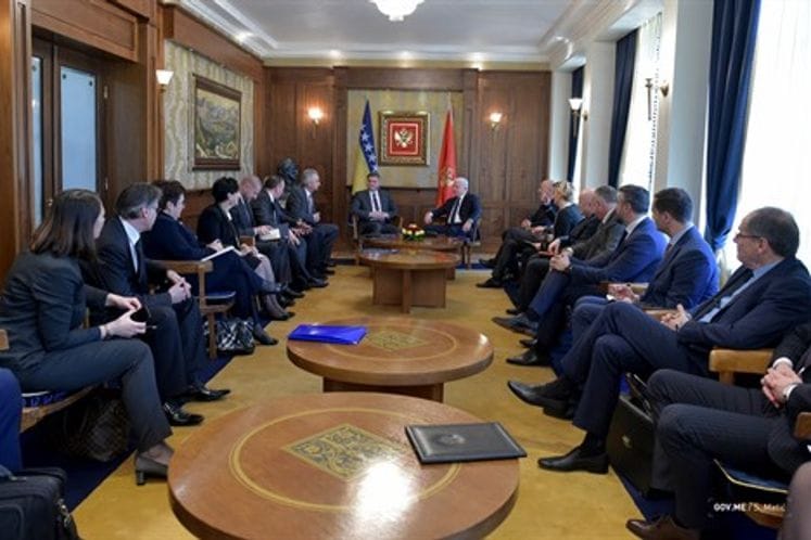 Montenegro, Bosnia and Herzegovina: Peace and stability of region are conditions for progress