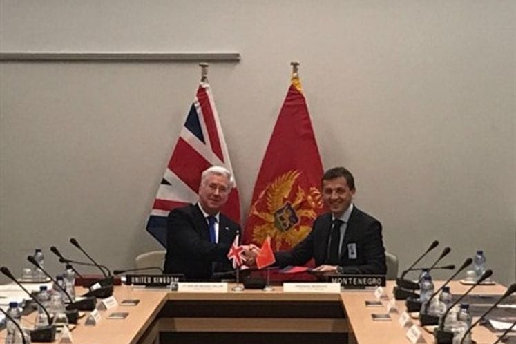 Bošković and Fallon signed Memorandum of Cooperation between the Ministries of Defence of Montenegro and United Kingdom