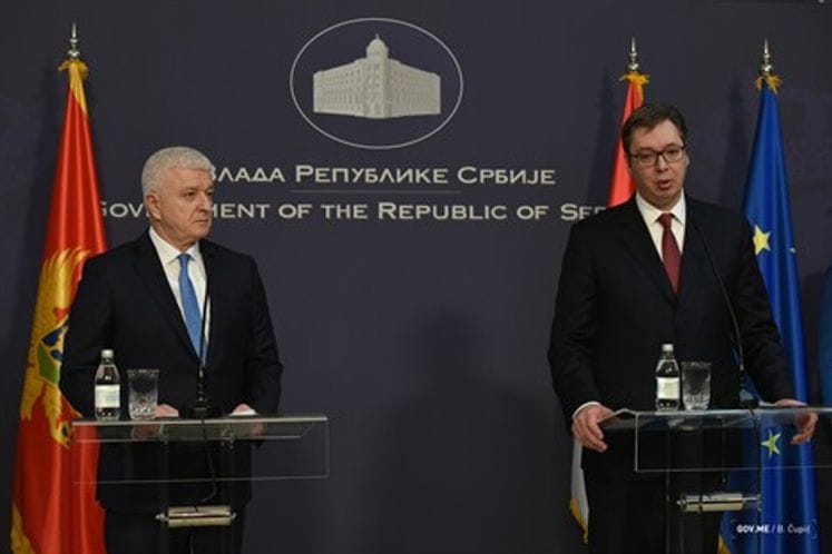 PM Marković: Relations between Montenegro and Serbia are best in last twenty years; PM Vučić: Montenegro in NATO is no threat to Serbia