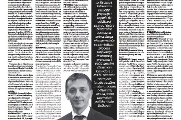 Ministar Bošković za "Pobjedu": Do 2024. izdvajaćemo dva odsto za odbranu