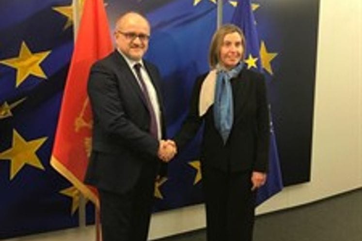 Minister Darmanović meets with EU's Hahn and Mogherini