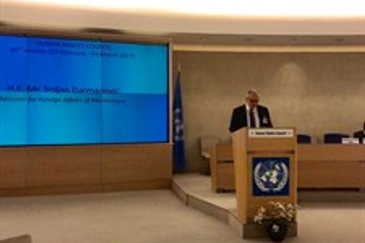 Minister Darmanović participates in high-level segment of 34th session of Human Rights Council