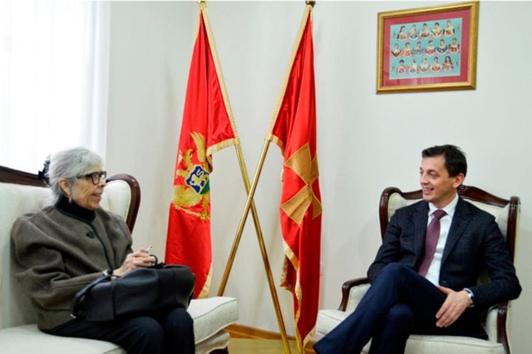 Bošković sa šeficom Misije OEBS-a u Crnoj Gori, Matiz Divije