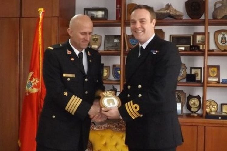 Ambasador Viting, vojni ataše Ficgibon i kapetan fregate Fizi, obišli Komandu Mornarice Vojske Crne Gore