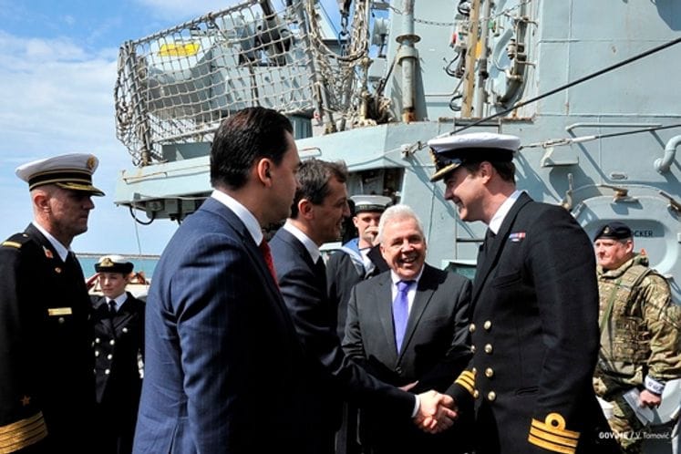 UK's Royal Navy frigate HMS Monmouth pays visit to Port of Bar