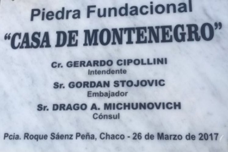 Postavljen kamen temeljac za Crnogorsku kuću u Argentini