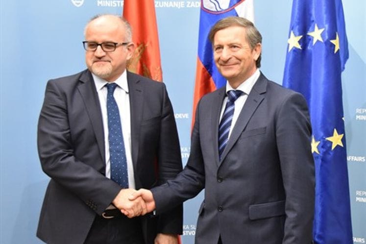 FMs Darmanović, Erjavec: Excellent relations between Montenegro and Slovenia, no outstanding issues