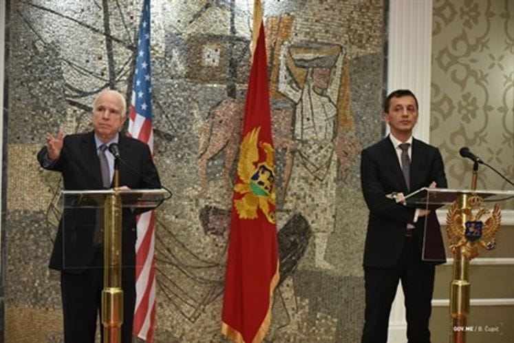 Bošković, McCain: Montenegro's role in NATO will be significant