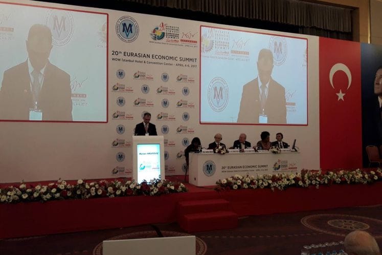 Izlaganje ministra Hrapovića na na Evroazijskom ekonomskom forumu, koji je održan u Istanbulu