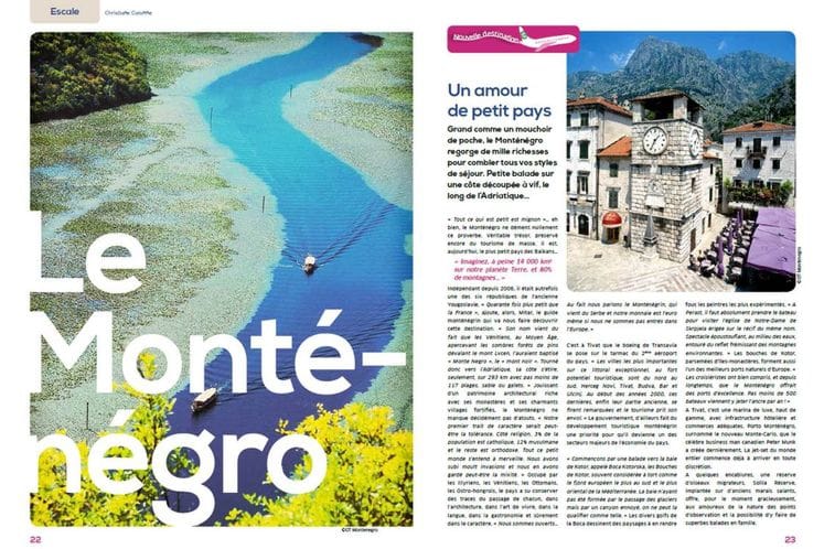 Članak o Crnoj Gori u inflight magazinu francuske avio kompanije Transavia