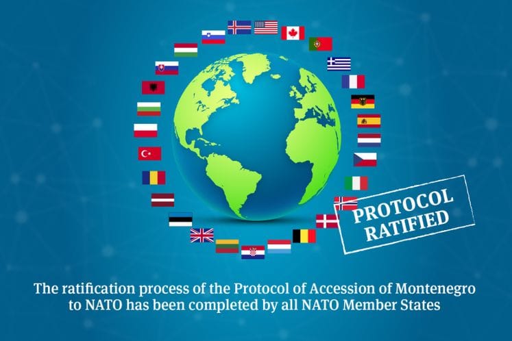 Ratification process of Montenegro's NATO Accession Protocol has been completed