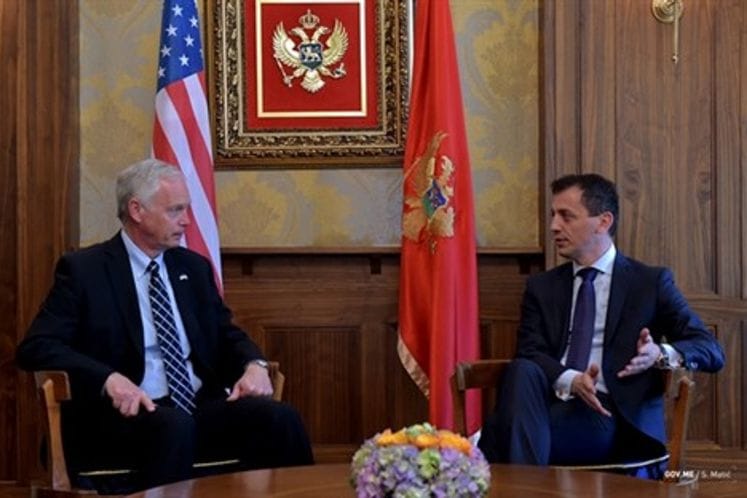 Defence Minister Bošković with US Senator Johnson: Montenegro and US to boost cooperation in coming period