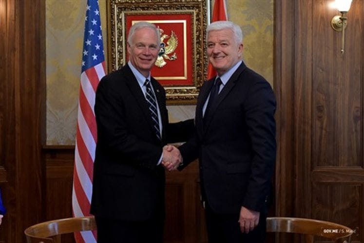 PM Marković: US Senator Johnson congratulates Montenegro on courage and leadership
