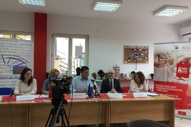SAOPŠTENJE: Održana konferencija za medije za projekat „Povećanje zapošljivosti dugotrajno nezaposlenih žena – Dorra Nuova”