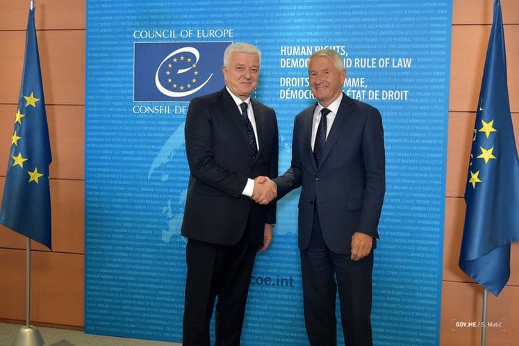 PM Markovic meets with CoE SG Jagland: Montenegro achieves clear and visible results