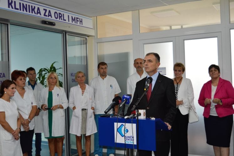 Ministar Hrapović u KCCG svečano otvorio rekonstruisanu Kliniku za ORL i MFH