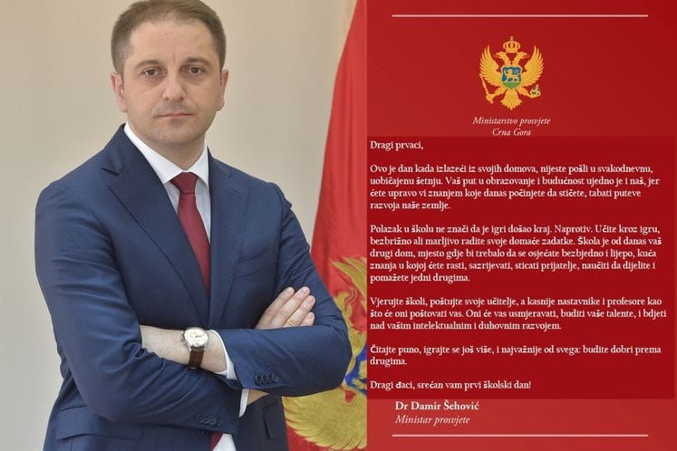 Čestitka ministra prosvjete Damira Šehovića prvacima
