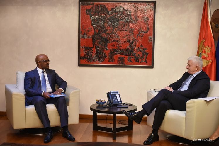 PM Marković meets with newly elected Head of UNICEF Representative in Montenegro Osama Makkavi Khogali