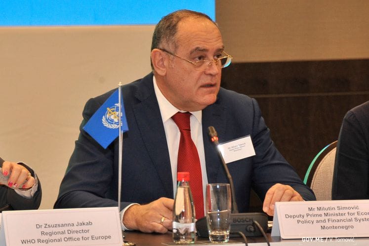 Potpredsjednik Vlade mr Milutin Simović otvorio sastanak ministara zdravlja Jugoistočne Evrope koji se održava u Podgorici