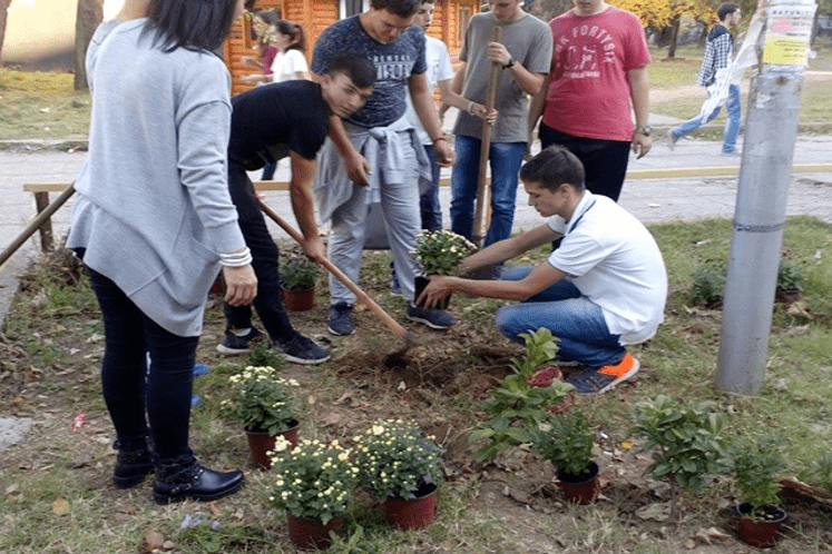 Hemijska škola - Uređenje školskog dvorišta
