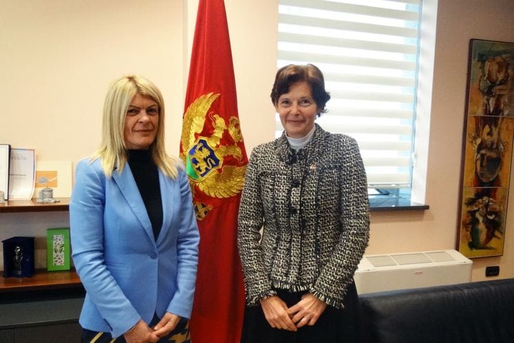 Susret: Ministarka Damjanović i ambasadorka Republike Austrije u Crnoj Gori Anna Janković