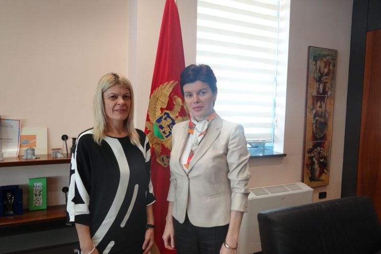 Susret ministarke Damjanović i šefice Kancelarije za Svjetsku zdravstvenu organizaciju u Crnoj Gori Mine Brajović